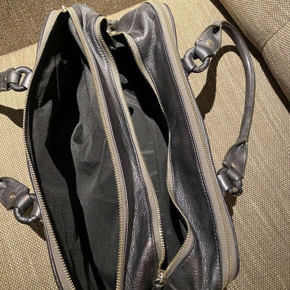 Cole Haan metallic gunmetal grey leather purse - Picture 2 of 3